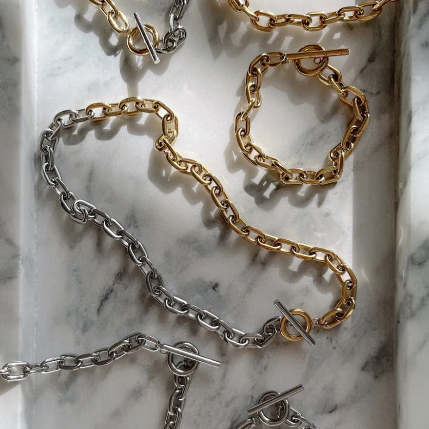 Women MVMT Chains|Bracelets^Chunky Cable Bracelet