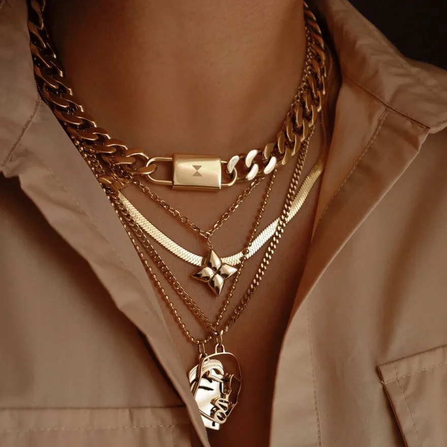Women MVMT Necklaces^Chunky Padlock Necklace