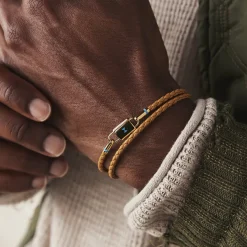 MVMT Bracelets^Double Braided Leather Bracelet