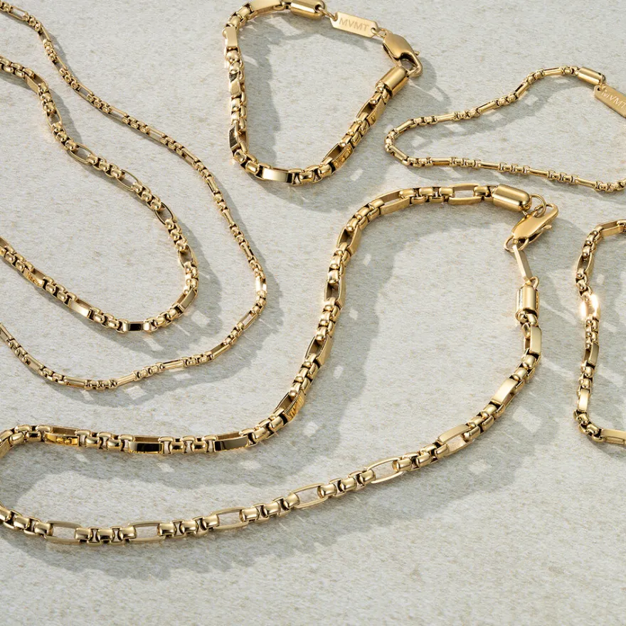 MVMT Bracelets^Figaro Box Chain Bracelet