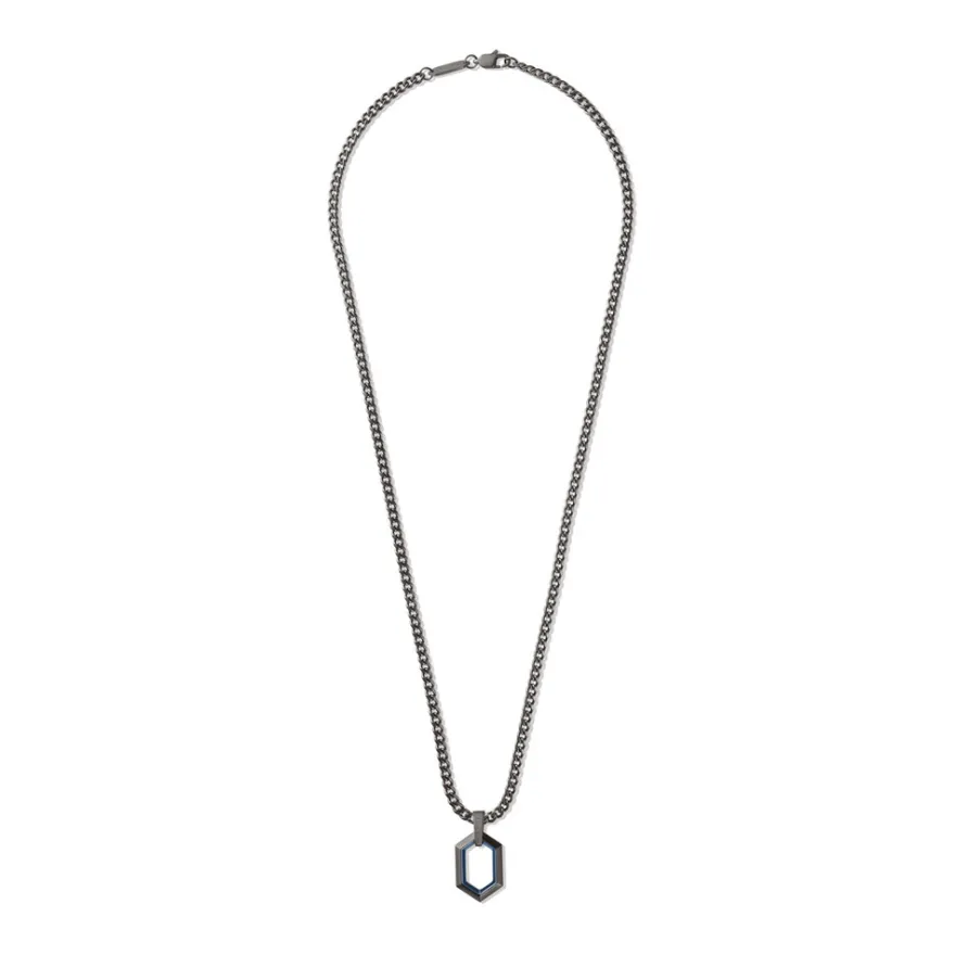 MVMT Necklaces^Hex Pendant Curb Chain Necklace