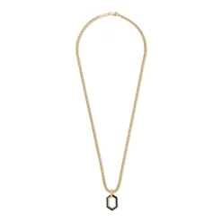 MVMT Necklaces^Hex Pendant Curb Chain Necklace
