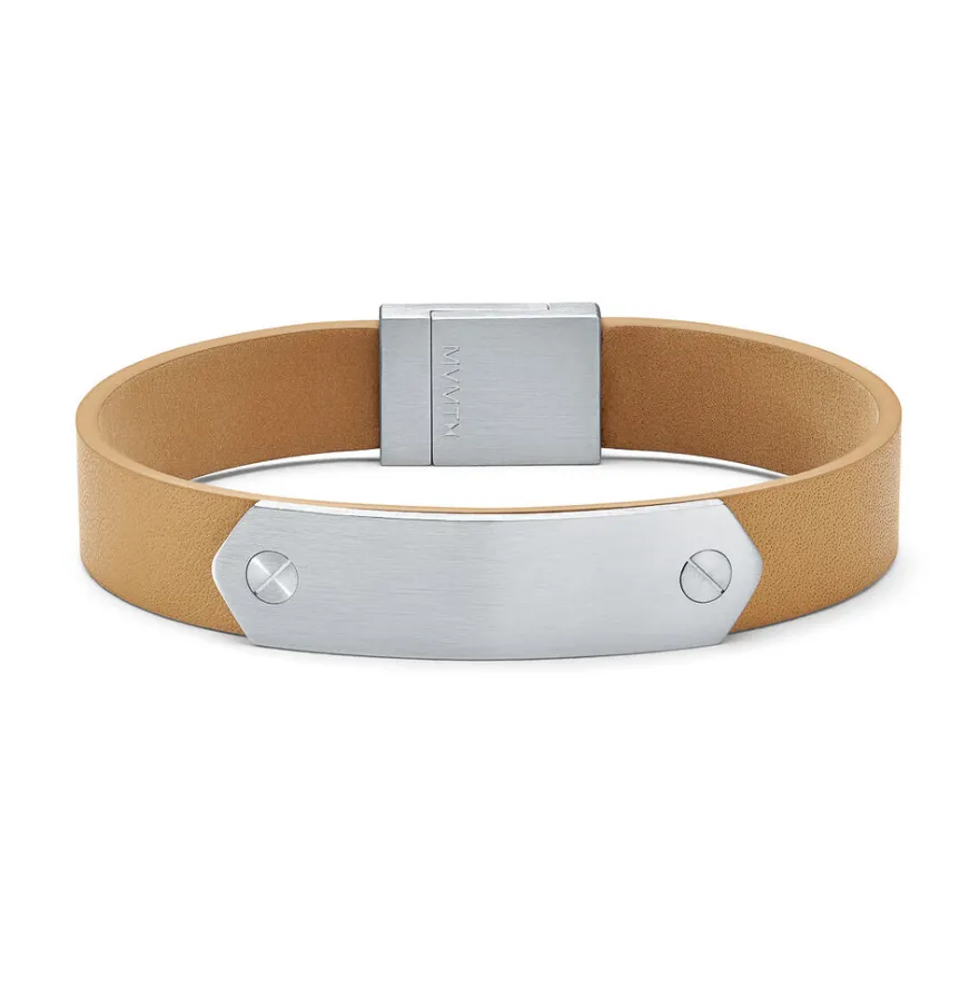 MVMT Leather|Bracelets^Leather ID Bracelet